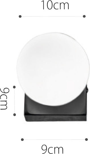 Inlight Modern Lumină de Perete cu Soclu G9 Negru 9x9cm