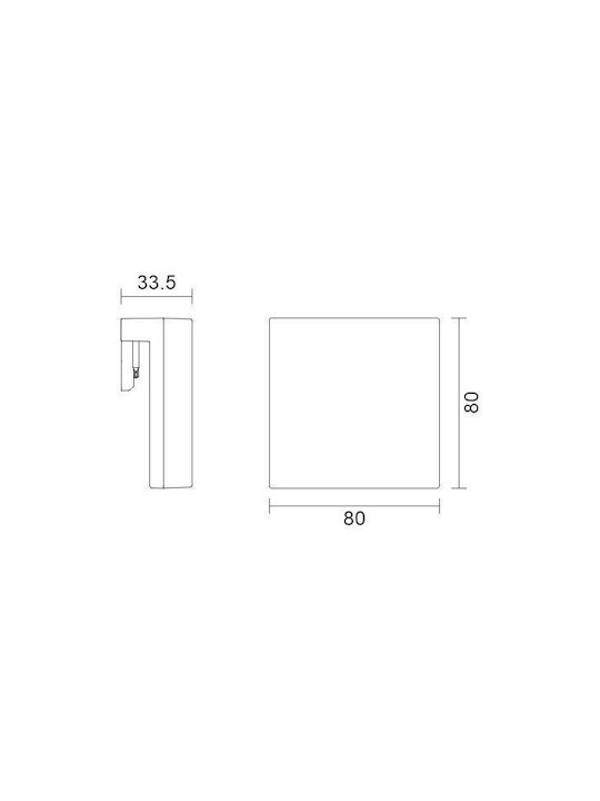 Spot Light Lamp Bathroom with Integrated LED and Natural White Light Gray