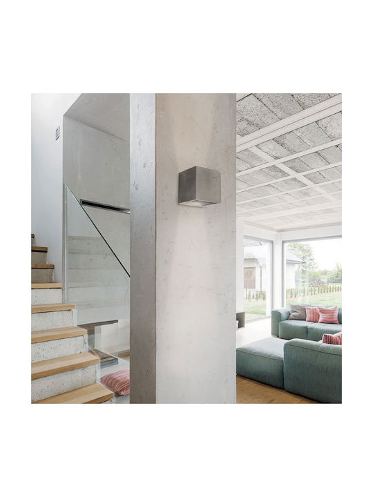 Viokef Concrete Modern Lamp Wall with Socket G9 Gray 11.5x11.5x11.5cm