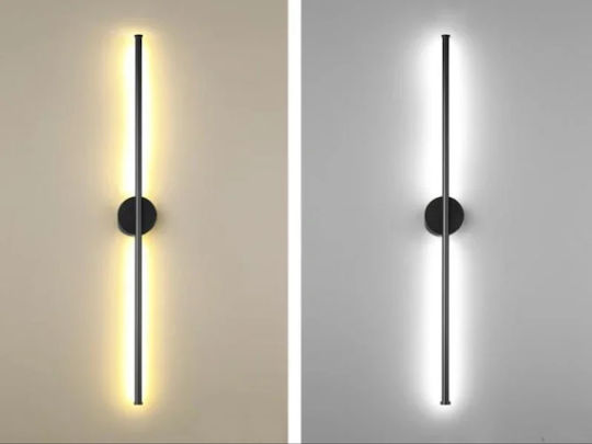 Home Lighting Μοντέρνο Φωτιστικό Τοίχου με Ενσωματωμένο LED και Θερμό Λευκό Φως Μαύρο 80x8εκ.
