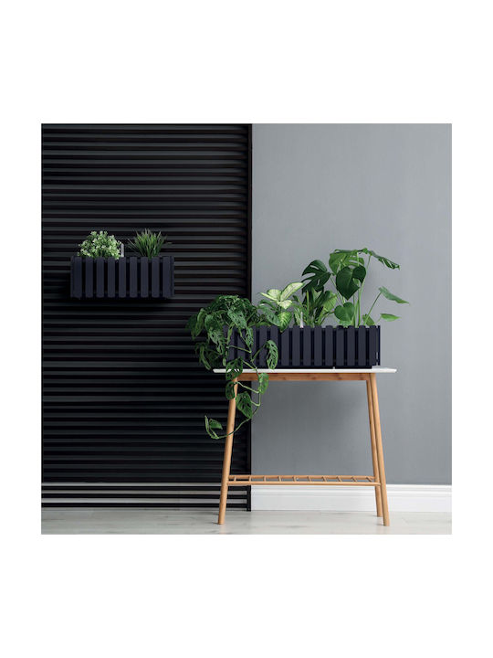 Prosperplast Planter Boardee Fence W Self-watering Planter Box Plastic Gray 58x18x16.2cm.