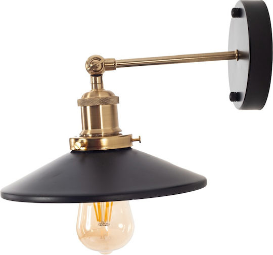 Artekko Lamp Wall Black 24x24x14cm Artekko Lamp Wall Black 24x24x14cm
