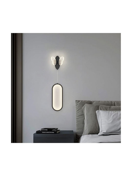 Ph219 Modern Wandleuchte mit Integrierte LED und Warmes Weiß Licht Schwarz 15x15x15cm