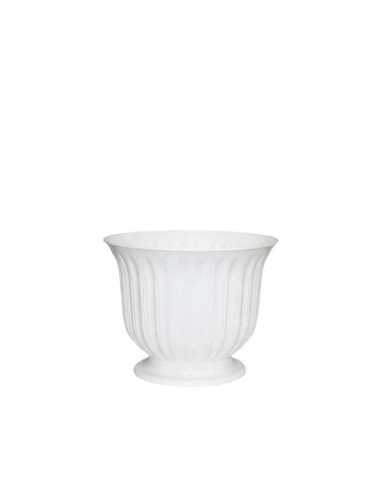 Marhome Pot Donczka Lilia Flower Pot 16x14cm in White Color 09-00-120 White