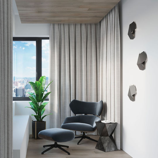 Sollux Tre Modern Lamp Wall with Socket G9 Black 30x26x15cm