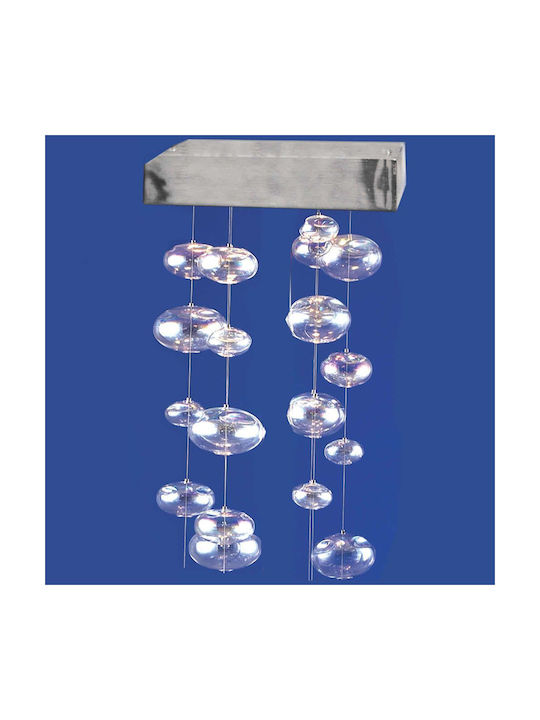 Aca Bubbles Modern Lamp Wall with Socket GU10 Silver 12cm