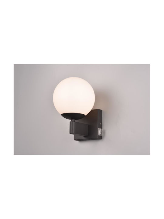 Trio Lighting Modern Leuchte Badezimmer mit Fassung E14 und Schalter Schwarz