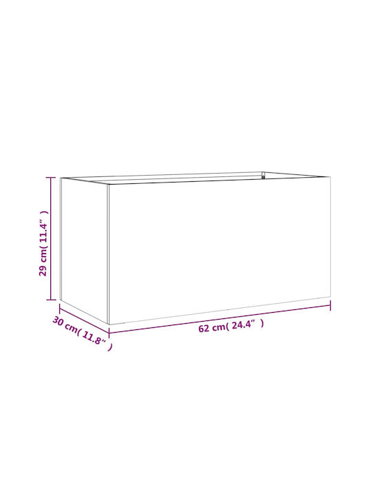 vidaXL Blumenkasten Kunststoff Charcoal 62x29x30cm.