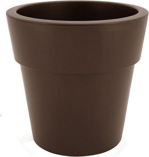Viomes Linea Γλάστρα Πλαστική Taupe 20x20x18.5εκ.