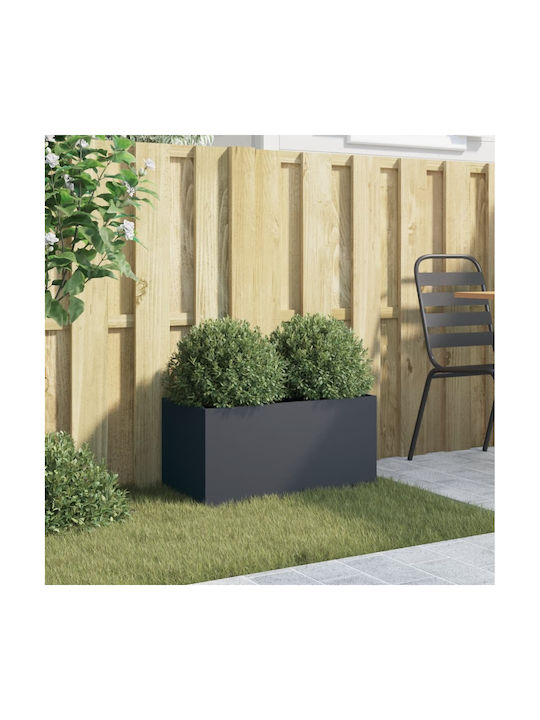 vidaXL Blumenkasten Kunststoff Charcoal 62x29x30cm.