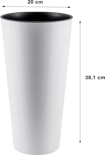 Prosperplast Tubus Slim Pot Plastic 20x20x38.1cm.