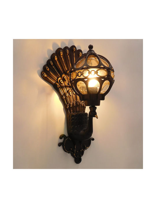 GloboStar Cornelia Vintage Lamp Wall with Socket E27 Brown 32x20x55cm