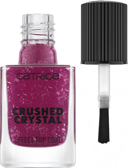 Catrice Cosmetics Effect Top Coat Crushed Crystal Top Coat / Base Coat για Απλά Βερνίκια 10.5ml