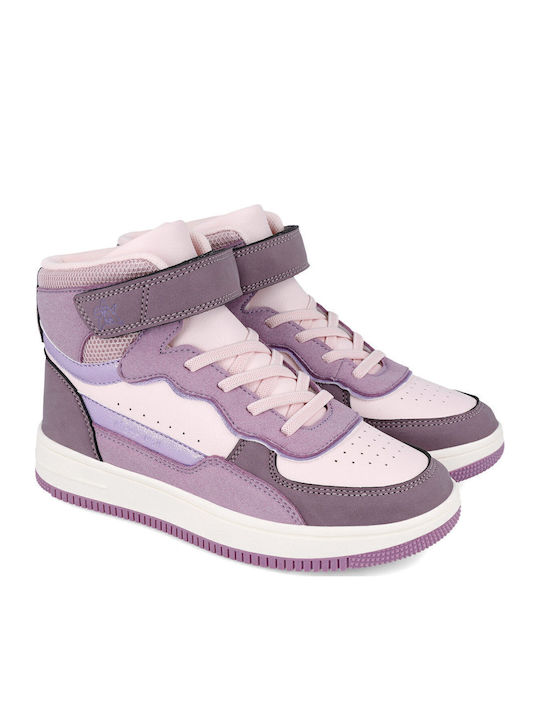 Anatomice Ghete Copii din Piele cu Șireturi Violet