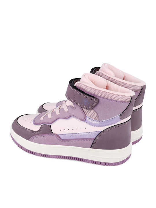 Anatomice Ghete Copii din Piele cu Șireturi Violet