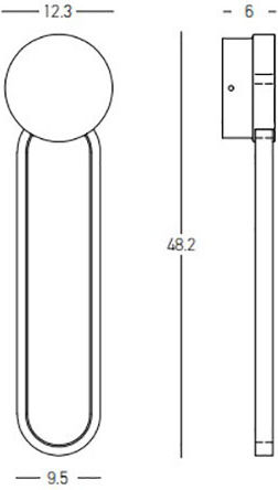 Zambelis Lights Модерно Светлинно За Стена с Интегриран LED и Топло Бяло Светлина Златисто 12.3x6x6см