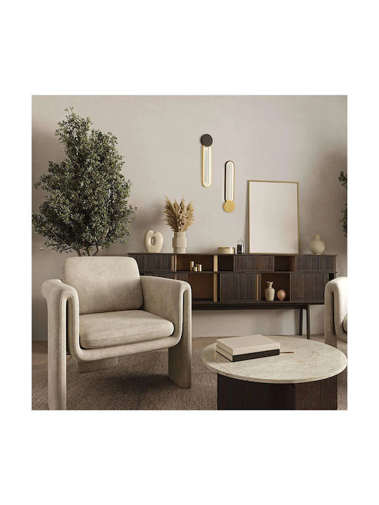 Zambelis Lights Modern Lamp Wall with Integrated LED and Warm White Light Black 12.3x6x6cm