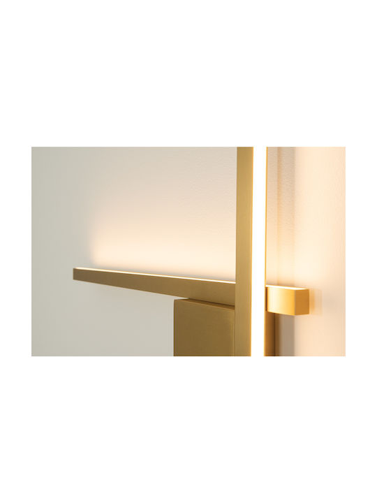 Zambelis Lights Модерен Осветително тяло За стена с вграден LED Златист 50x50x4.5см.