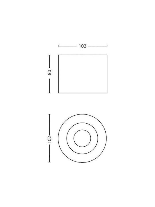 Philips Myliving Phase Μονό LED Θερμό Λευκό Σποτ σε Λευκό Χρώμα