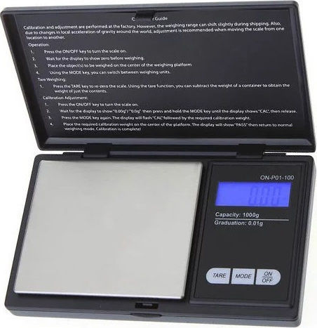 Telco Electronic Precision Commercial Scale with Weighing Capacity of 1kg and Division 0.01gr