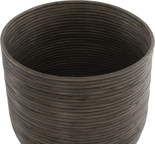 HomeMarkt Γλάστρα Bamboo Φυσικό/Πράσινο 36x36x95εκ.