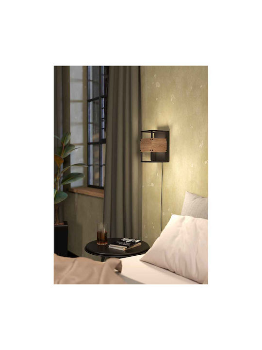Eglo Evesham Lamp Wall Socket Black 17x17x14cm