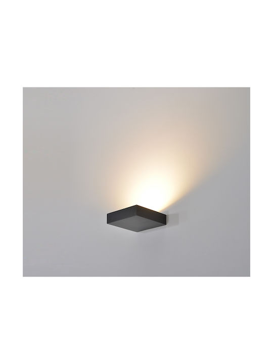 Luma Осветително тяло За стена LED Черен 14x14см.