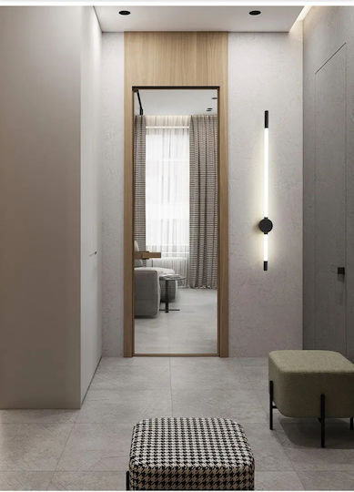 Home Lighting Μοντέρνο Φωτιστικό Τοίχου με Ενσωματωμένο LED και Θερμό Λευκό Φως Μαύρο 62x8x8εκ.