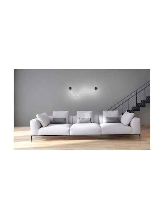 Leuchte Wand mit Integrierter LED und Neutralweißes Licht Schwarz 6.5cm