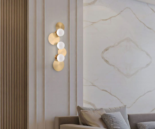 Luma Modern Leuchte Wand mit Fassung G9 Gold 80cm