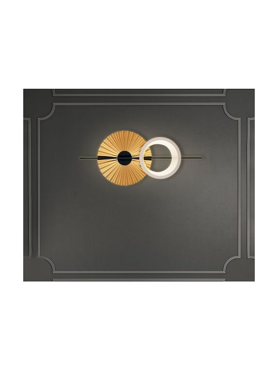 Luma Modern Lamp Wall with Integrated LED and Warm White Light Gold 100cm