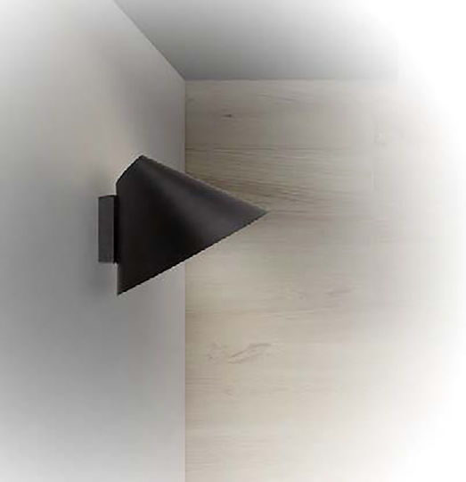 Luma Modern Lumină de Perete cu Soclu E27 Negru 20cm