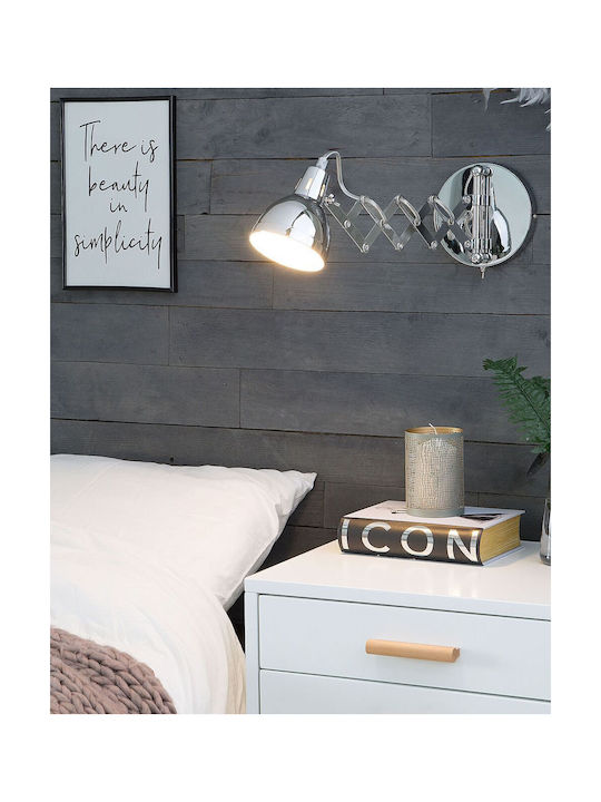 Beliani Klassisch Leuchte Wand Silber 11cm