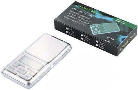 Pocket Scale Electronic Precision Commercial Scale with Weighing Capacity of 0.500kg and Division 0.1gr
