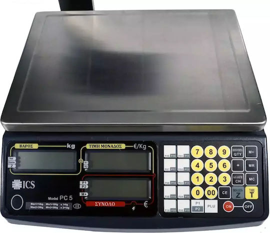 Ishida Electronic Retail Scale with Column with Weighing Capacity of 30kg and Division 10gr