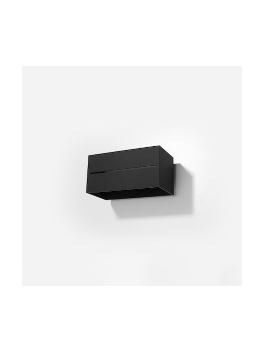 Sollux Lobo Modern Lamp Wall with Socket G9 Black 20x14x14cm