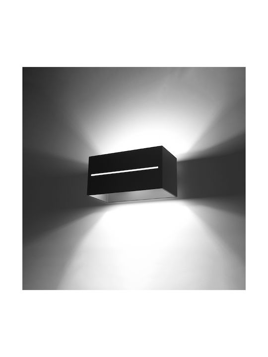 Sollux Lobo Modern Lamp Wall with Socket G9 Black 20x14x14cm