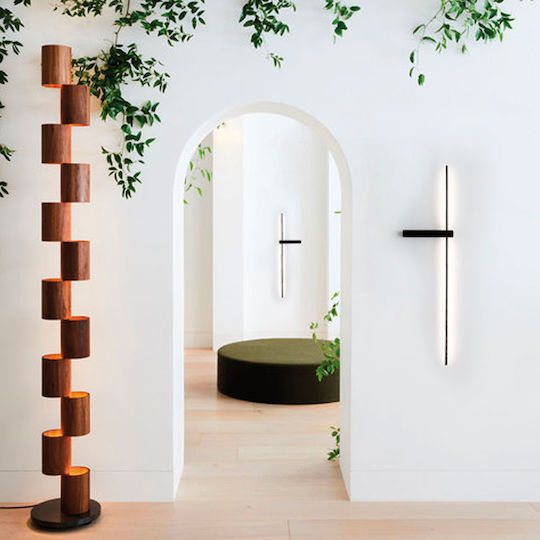 Viokef Modern Wall Lamp with Integrated LED and Warm White Light Black 20x20x122cm