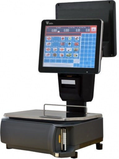 Digi Systems 10'' Electronic Retail Scale with Column with Weighing Capacity of 15kg and Division 5gr
