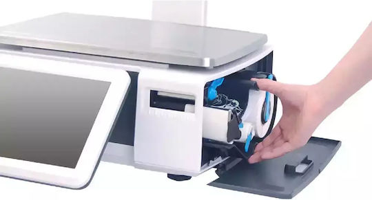 ICS PA-10e Electronic Retail Scale with Column and Label Printing Capability with Weighing Capacity of 30kg and Division 10gr