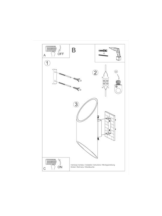 Sollux Penne Single Spot with Socket G9 in White Color