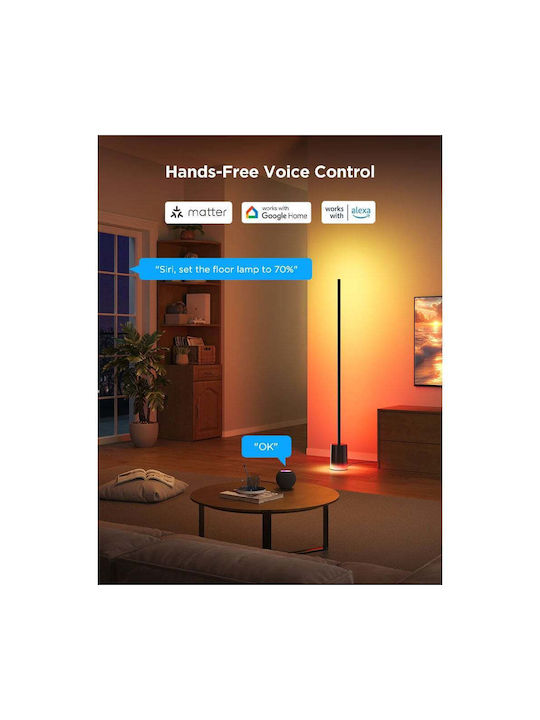 Govee LED Floor Lamp H152.1xW14cm 1725lm Black