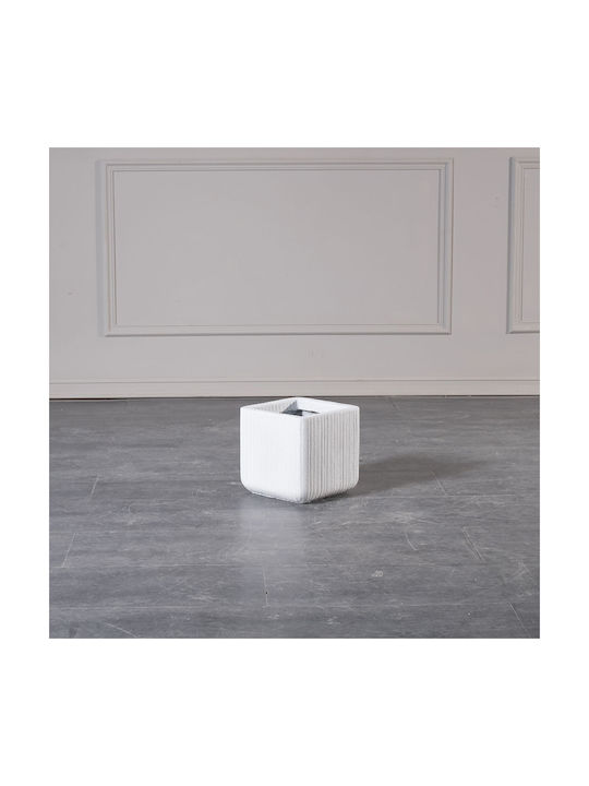 Supergreens Pot Ceramic White 23x23x22cm.