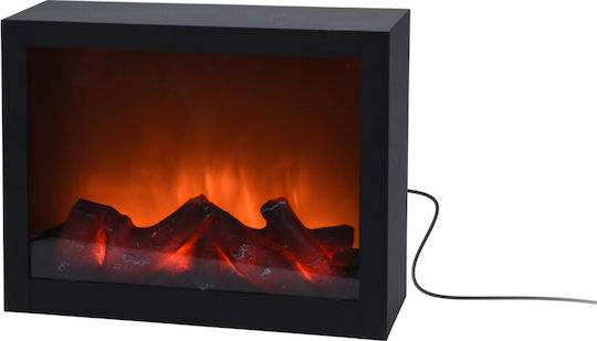 BigBuy Lustră Decorativă Șemineu Negru