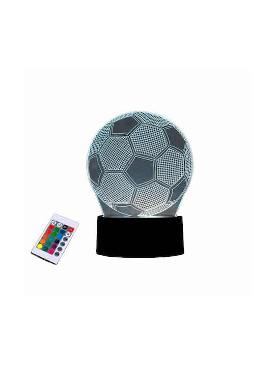 I-Total Football Decorative Lamp with RGB Lighting 3D Illusion LED Transparent