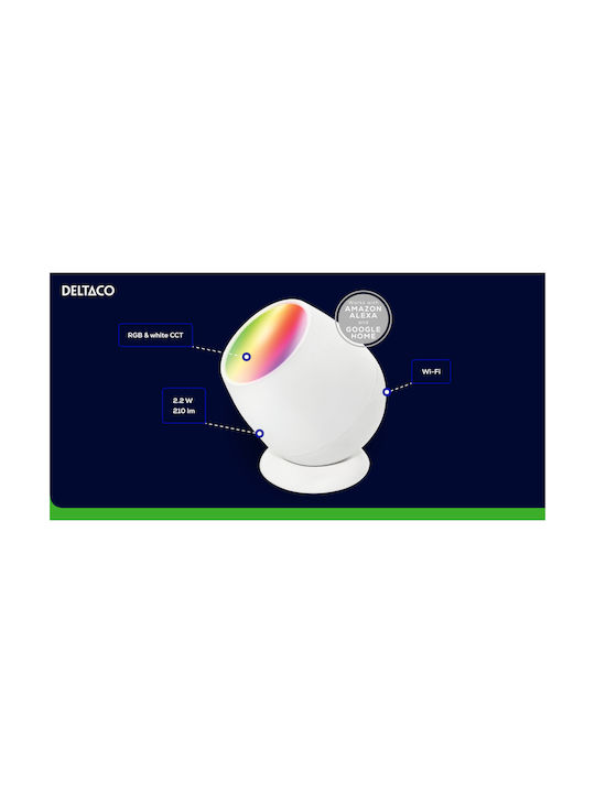 Deltaco WiFi Decorative Lamp White
