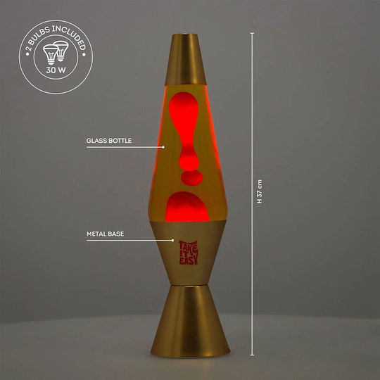 Legami Milano Decorative Lamp Lava Lamp with Socket for Bulb E14 Silver