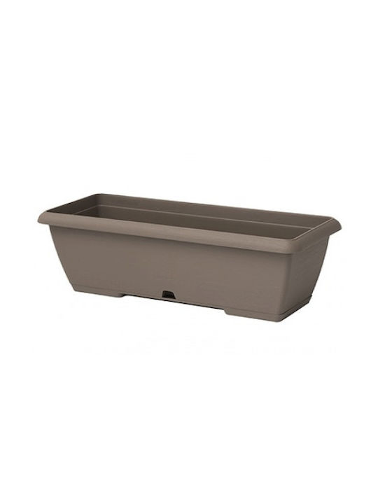 Plastecnic Terrae Planter Box Plastic Beige 40x16.7cm.