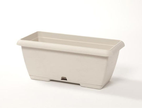Plastecnic Terrae Кутия за саксии Пластмаса Бял 50x16.7см.