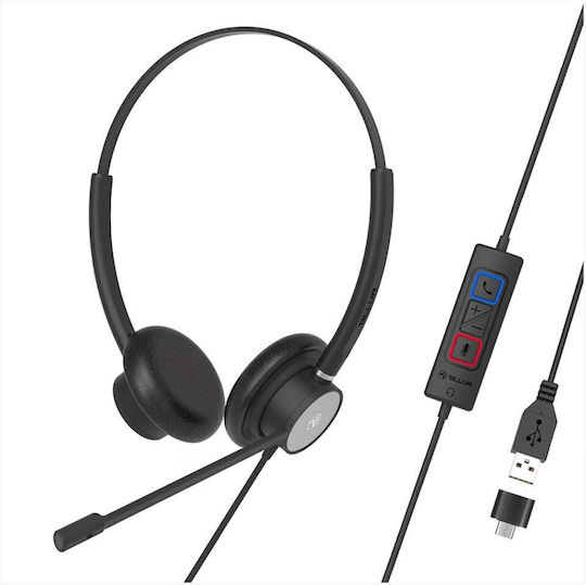 Tellur Voice 320 On Ear Căști Multimedia cu microfon și conexiune USB-A